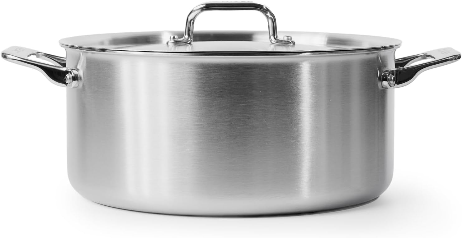 Misen 6.75 QT Stainless Steel Stock Pot with Lid - Stew & Soup Pot with Handles
