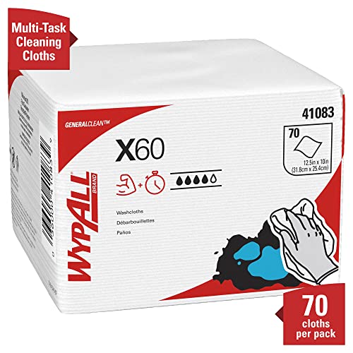 WypAll 41083 X60 Cloths, 1/4 Fold, 12 1/2 x 10, White, 70 per Pack (Case of 8 Packs) - Thumbnail 3