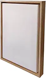 Tela para Pintura com Moldura Canaleta Flutuante Lisa Revestida - 2x2,8 Cor:CARVALHO;Tamanho:20X20 CM