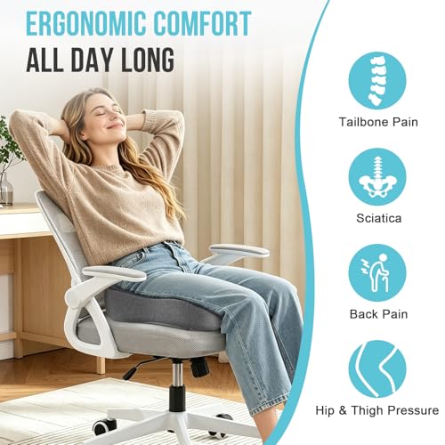 RaMokey Memory Foam Seat Cushion, Coccyx Cushion for Tailbone Pain, Ergonomic Support Cushion for Driving and Sitting, Comfort Chair Pad for Home, Office, Car, Wheelchair - Image 4