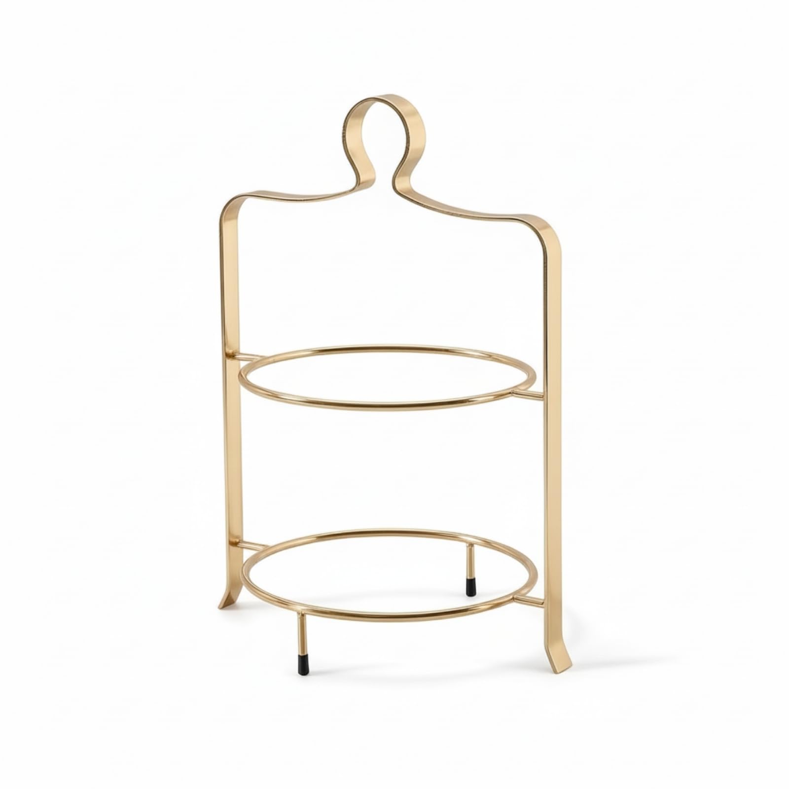 MagiDeal Support Présentation pour Gâteaux en , Or , Support À 2 Niveaux En Acier Inoxydable Doré