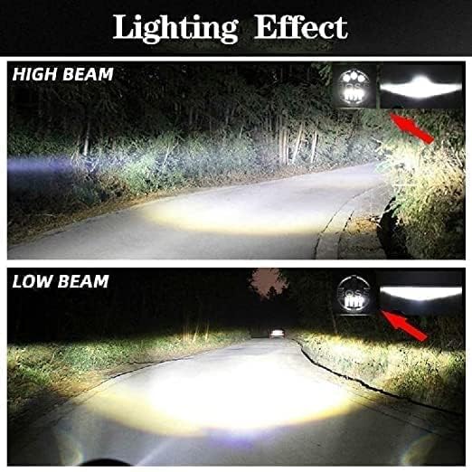 Image of VM 110W Round LED Operating, Minus Headlight Bullet Headlight Compatible with Royal Enfield,Classic 350, Hunter350,Himalyan Gypsy & Bullet