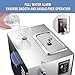 DZQ 2 in 1 Jewelry Steam & Ultrasonic Cleaner, 1200W Steam at 135°C, 40W Ultrasonic, 2L SUS304 Tank, 5KG Adjustable Pressure, Beaker, Funnel, Tweezers & Removable Steam Nozzle Included