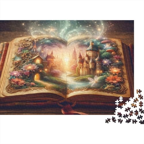 Libro magico fantasy, puzzle da 1000 pezzi, libro magico che si apre in un mondo fantastico, per adulti dai 12 anni in su, gioco educativo, decorazione per la casa, stimolante, compleanno, 52x38cm
