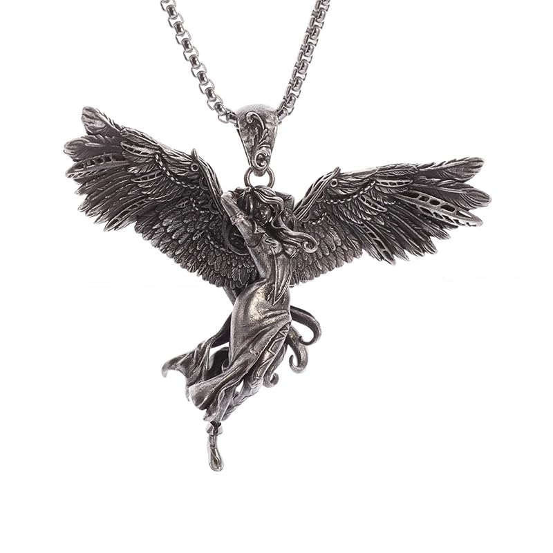 Anioł Stróż Skrzydła Kryształowy wisiorek Archanioł Święty Gabriel Paladyn Naszyjnik Mężczyźni i kobiety Biżuteria Amulet - Naszyjnik, Dla dziewczynek,