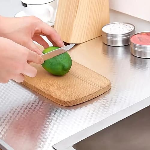Kitchen Backsplash Stickers Wallpaper, Kitchen Sticker Self Adhesive Kitchen Foil Stickers Oil And Water Resistant Cooktop Sticker For Cabinet Countertops And Drawer Liner Shelves . 15.7X118 Inchs… #TOP6