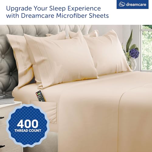 Image of DREAMCARE Queen Sheets - 6 pcs Breathable Cooling Sheets Queen - up to 15 inch