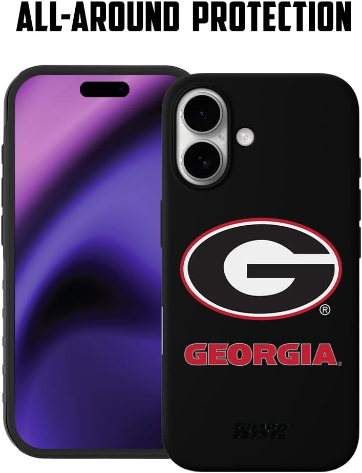 Guard Dog Case Compatible with iPhone 16 - Compatible with MagSafe - Military Grade - Rugged Two Piece Protection - Collegiate Licensed - Georgia Bulldogs - Logo
