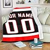 Personalized Blankets, Custom Throw Blankets with Name/Text for Adult Children Baby,Jersey Style Super Soft Flannel Blankets (Option 1, 30x40)