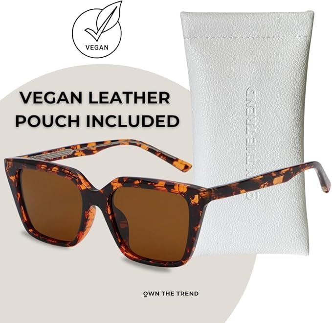 OWN THE TREND Trendy Sunglasses for Women - Sunglasses Womens with UV protection - Vintage Retro Oval Y2K Fashion Sun Glasses