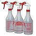 CONTINENTAL 902-3 Prprntd TrIgger Btl,24oz,Red/Wht/Clr,PK3