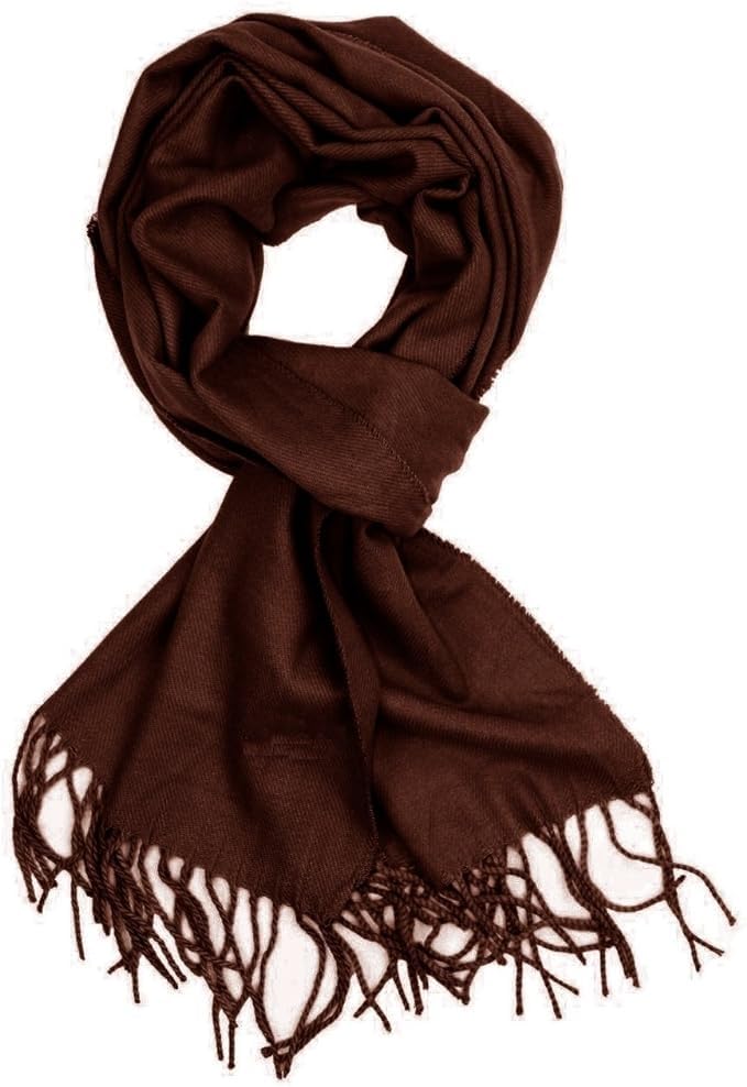 Efit Winter Scarf,Unisex Cashmere Feel Plain Solid Color Scarf