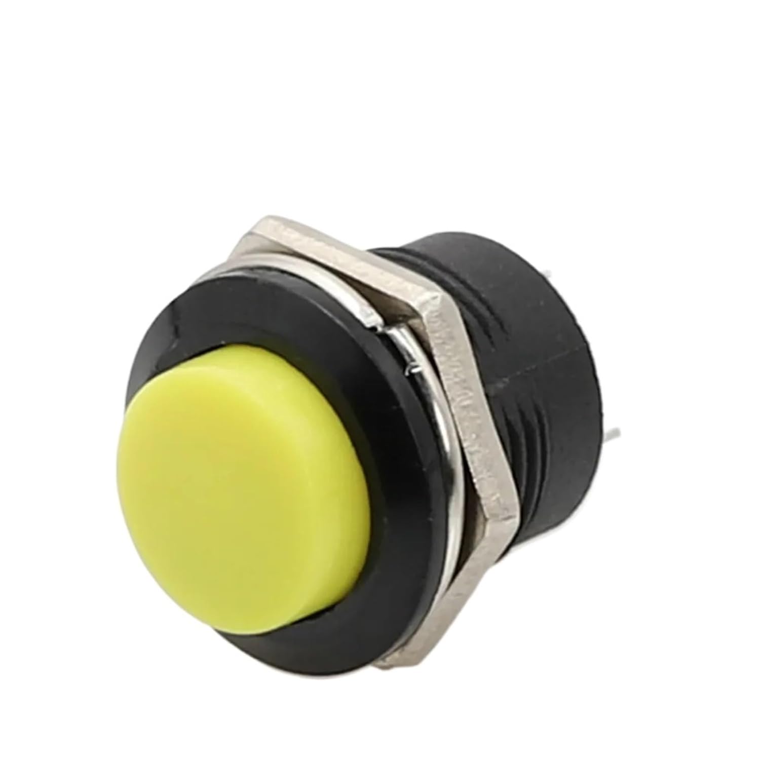 10pcs 16mm Momentary Push Button Switch Off (ON) Self-Reset pushbutton switches 6A/125VAC 3A/250VAC Round Switch R13-507(Yellow)