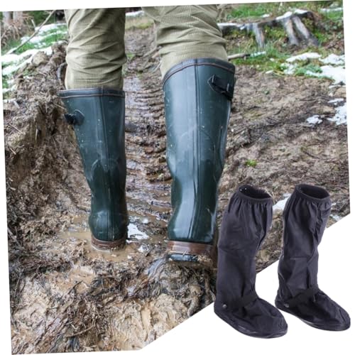 Cubres zapatos de ciclismo y pesca duraderos negros miniatura 5