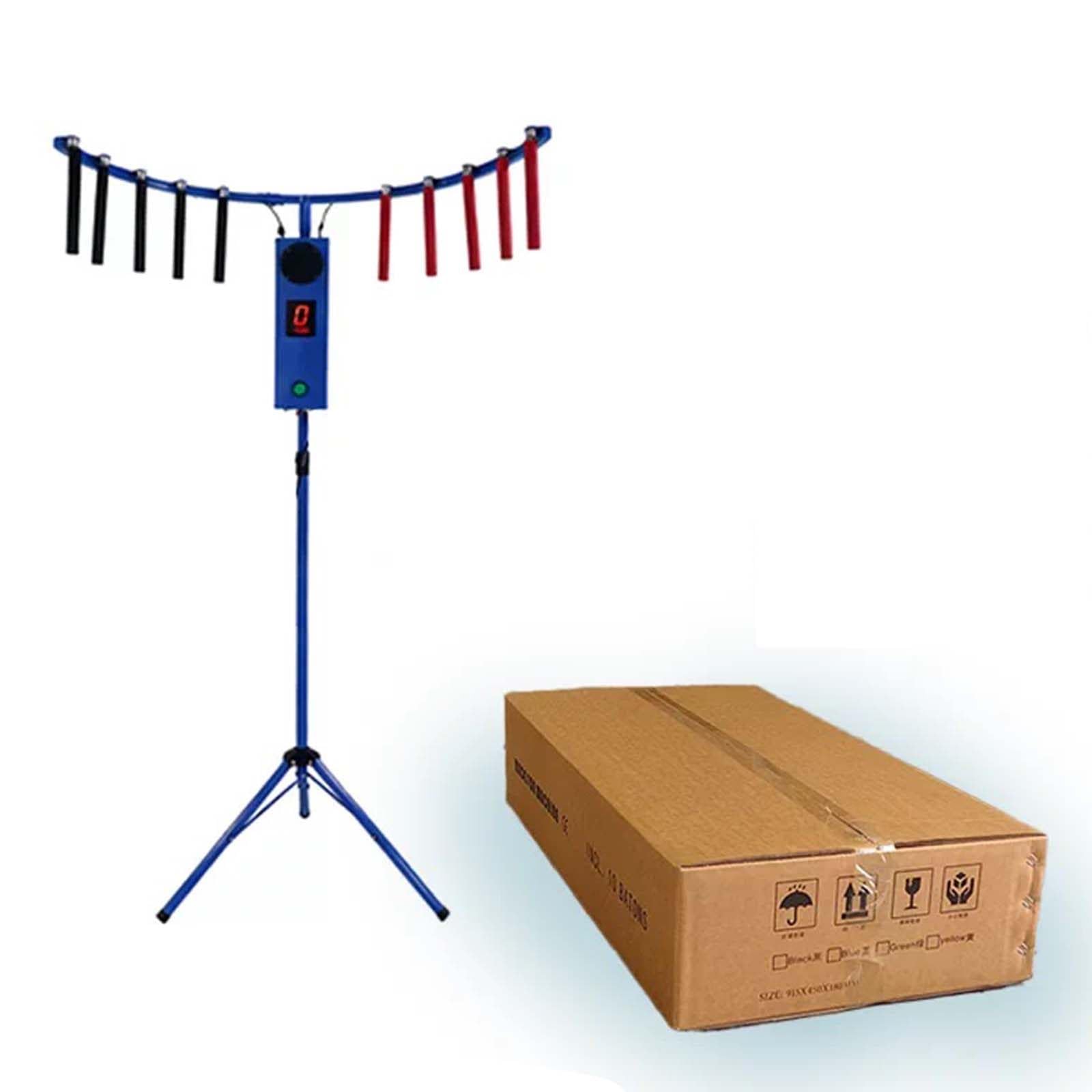 DPLWJPP Stick Challenge Game Catch Stick Arcade Game Machine Reaction Tester with Adjustable Height Tripod for Party Rentals Carnivals Enhance Hand Eye Blue