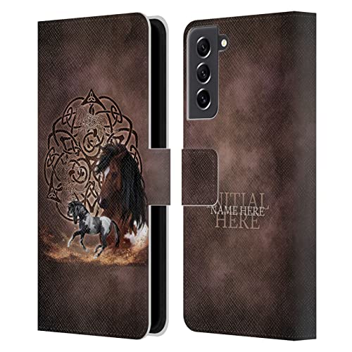 Coque Samsung Galaxy S21 FE 5G étui cuir anti-choc personnalisé motif cheval pour éviter rayures