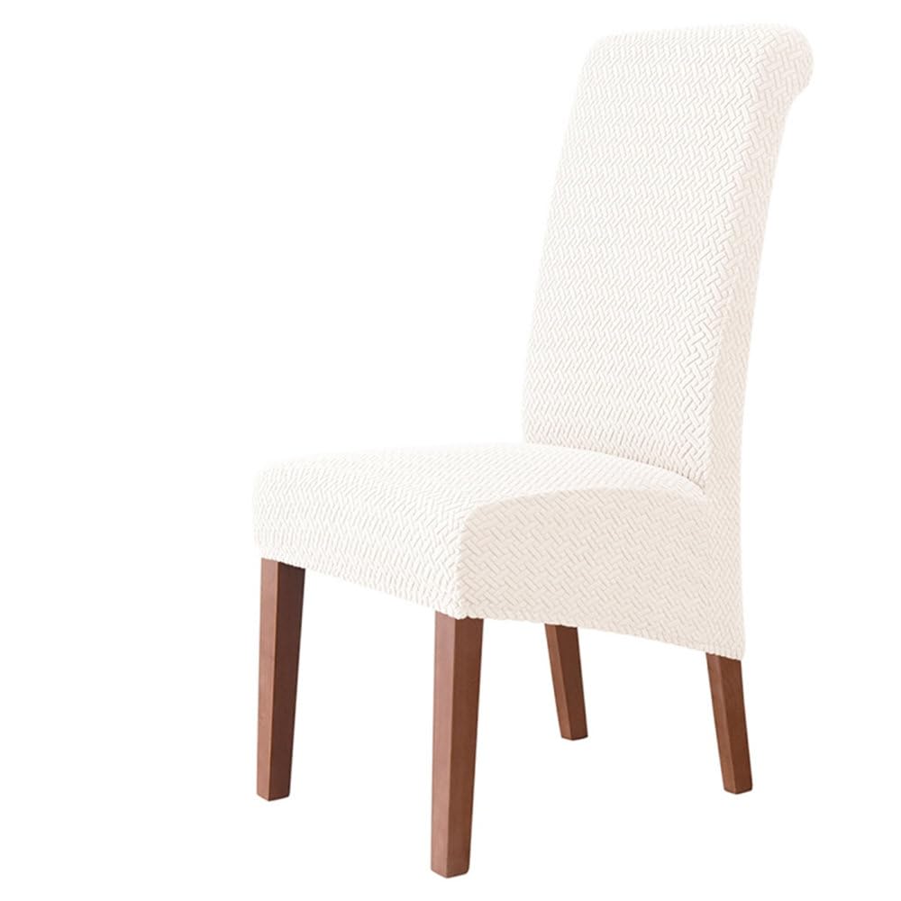 Housse de chaise velours grande taille élastique pour grand dossier de restaurant