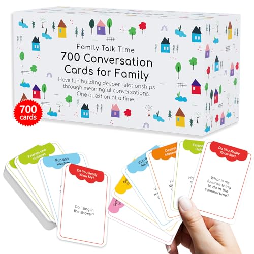 TALKWISE 700 Family Conversation Cards, Conversation Starters for Family