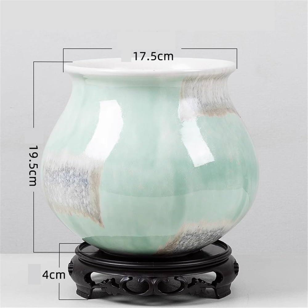 doniczka Spersonalizowane z podstawą, Zielona roślina, Sukulent Bonsai, Doniczka okrągła ceramiczna, Duża orchidea, Oddychająca