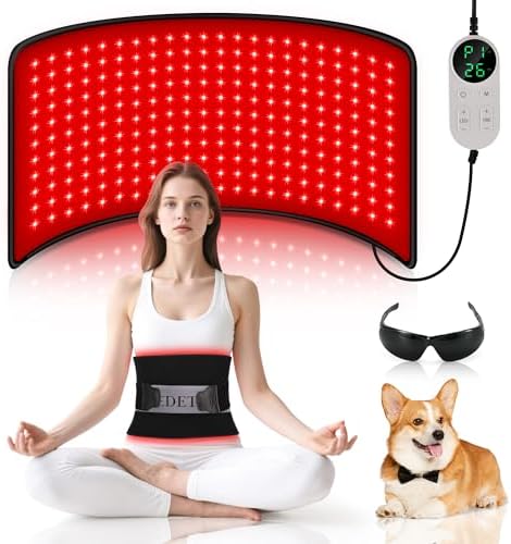 Red Light Therapy for Body, 24’’ x 12’’Large Infrared Light Therapy Pad ...