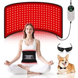 Pedete Red Light Therapy Pad, Adjustable & Portable for Relaxation Feet Knee Back Whole Body