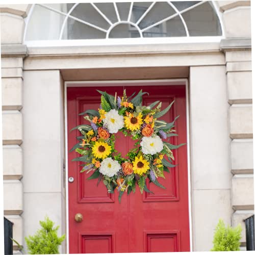 Couronne de fleurs d'eucalyptus anti-flétrissement pour porte
