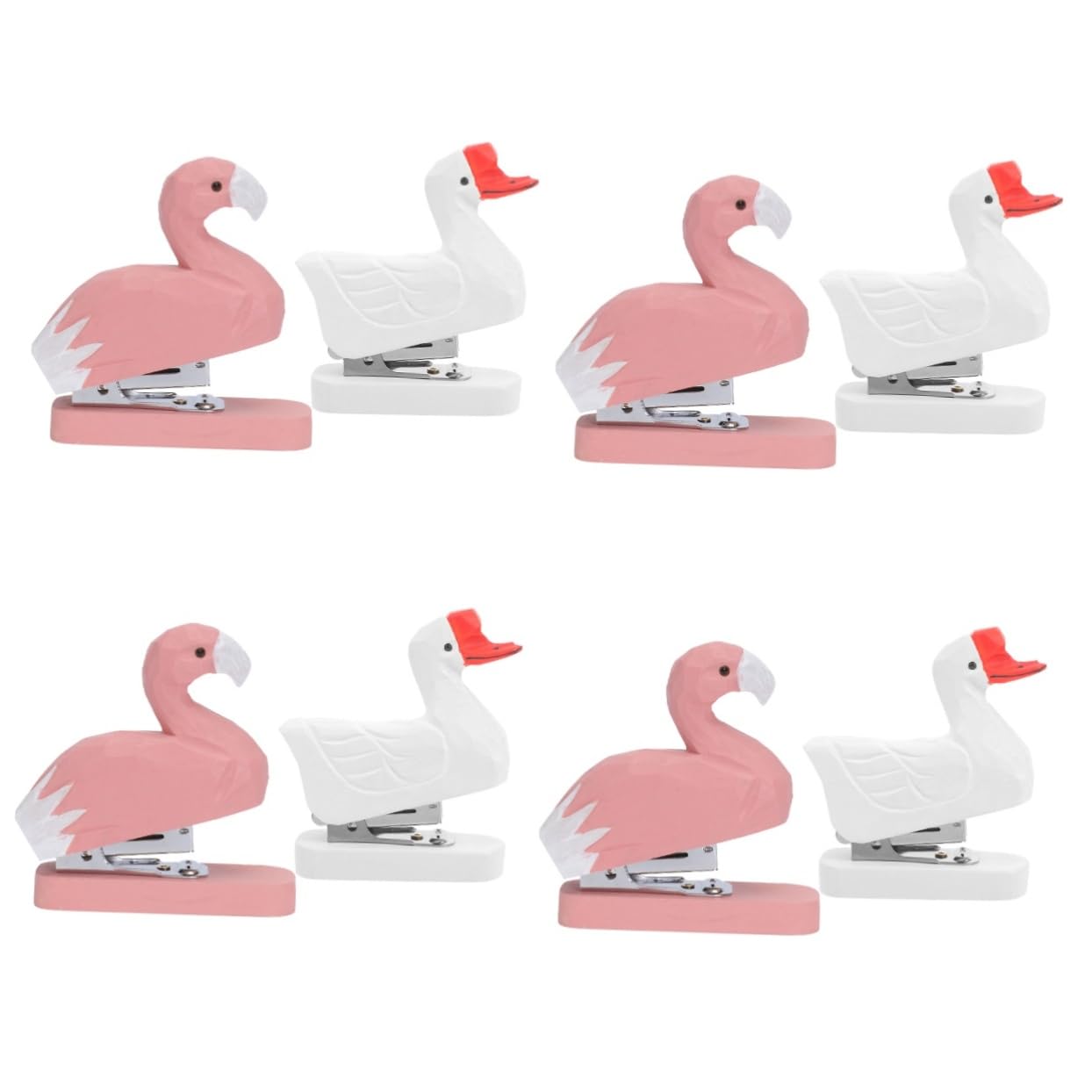 8pezzi Cucitrice Flamingo e Oca Per e Decorazione Scrivania Forniture Scrivania