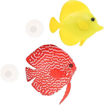Amazon Popetpop 2個人工グローイング魚カラフルな偽の魚グローイング効果のシミュレーション水族館のインテリアフローティング飾り Popetpop オーナメント 通販