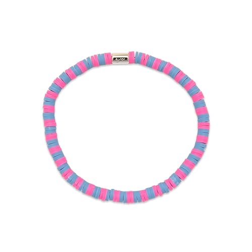 Pura Vida Bracelet Seascape Vinyl Disc Stretch Bracelets for Women - Bubblegum