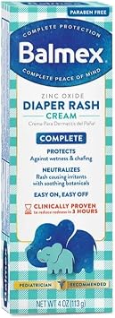 Balmex Diaper Rash Cream with Aloe & Vitamin E, 4 oz
