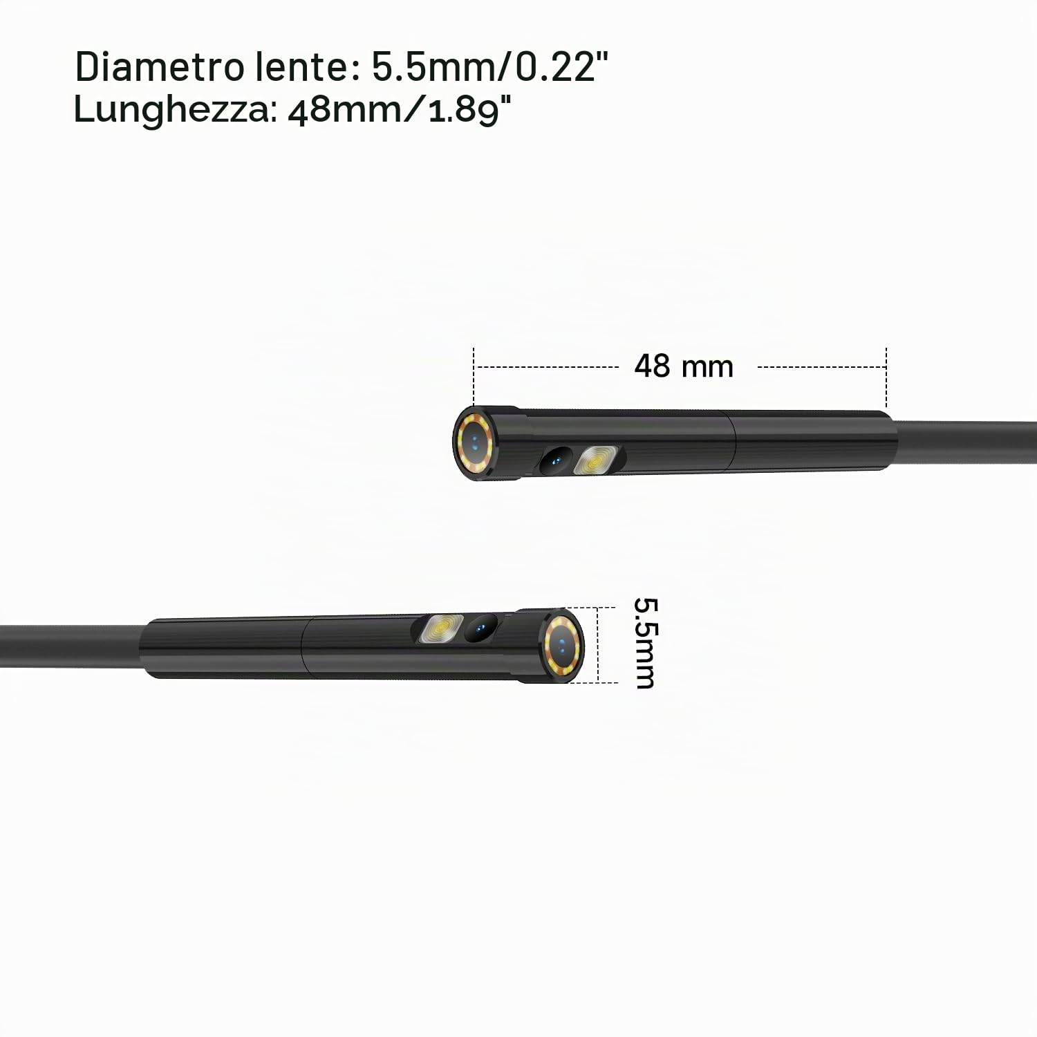 Ulefone USmart E02 - Endoscopio a Doppia Fotocamera 3.0 per Armor 21, Power Armor 19/19T, 18/18T, 16 Pro Con Connettore USmart Expansion