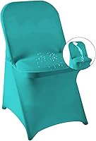 Vista 20 de magalo Paquete de 12 fundas para sillas plegables de elastano negro, impermeables, elásticas, para bodas, fiestas, banquetes de comedor y otros