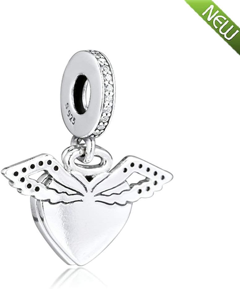PANDOCCI 2019 Winter Heart & Angel Wings Bead 925 Silver DIY Fits for Original Pandora Bracelets Charm Fashion Jewelry - Image 5