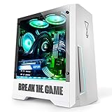 OPSYS Agilian Lite-V1 White Gaming PC Computer with Monitor & Gamer Keyboard/Mouse (AMD Ryzen 5-5500, Radeon RX 6650 XT, 240GB NVMe SSD, 1TB HDD, 8GB RAM, No OS) - Image 3