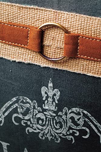 Kobolo Sitzpouf eckig Pouf Sitzwüfel Hocker - Chateau - aus Canvas - mit Applikationen