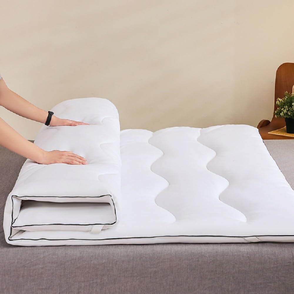 Surmatelas 140 x 190,Epaisseur 4 CM,sur Matelas 2 Personnes avec Bande Elastique,Moelleux,Respirant (140x190)