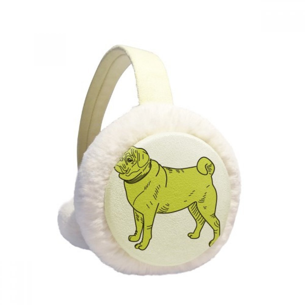 Orejeras de invierno con patrón de perro de dibujos animados 5