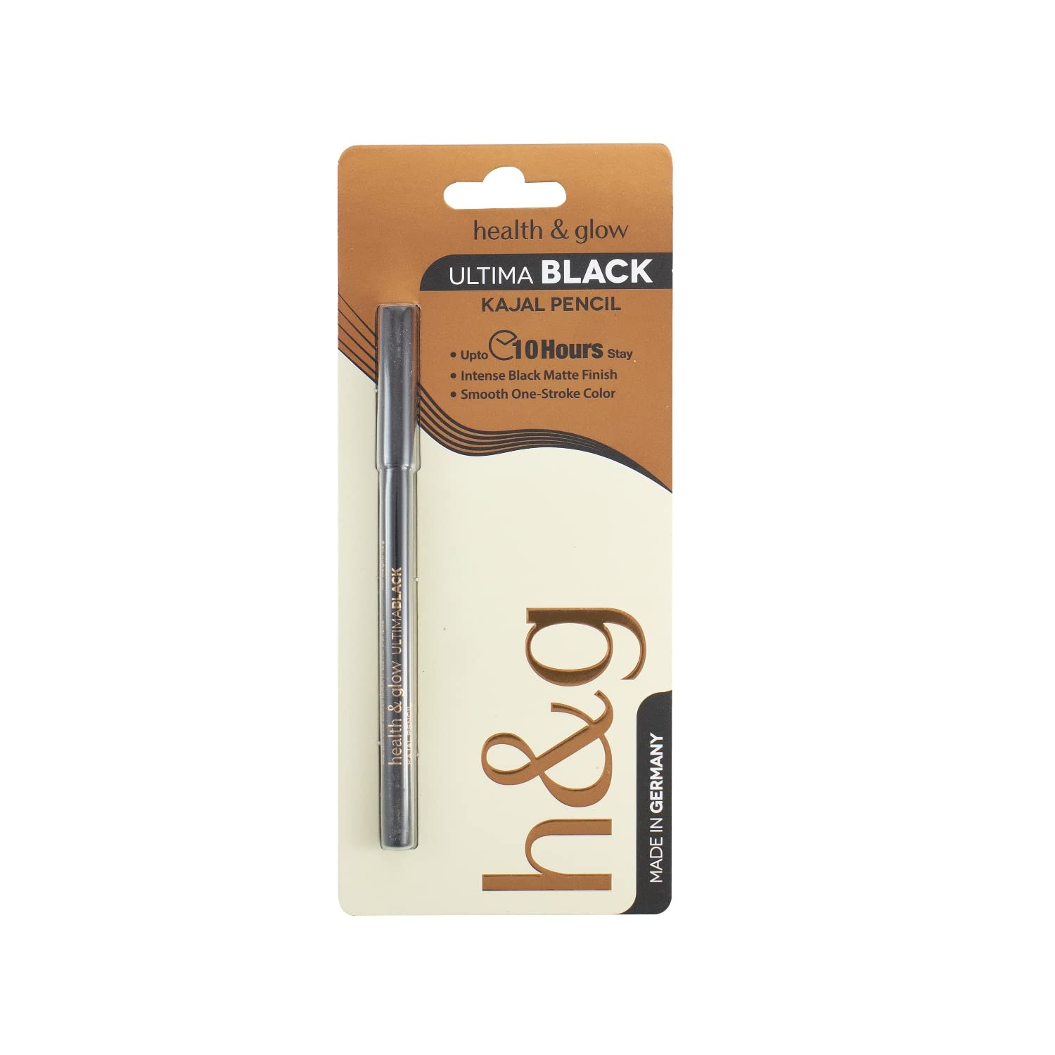 Health & Glow Eye Kajal Ultima Black - SmudgeProof & TransferProof & WaterProof - Last upto 10hrs