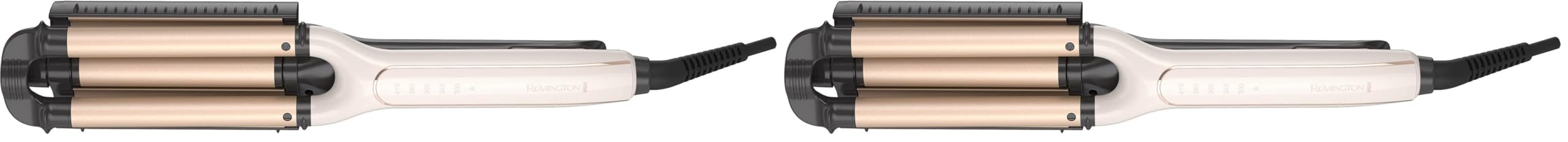 Remington 4 in 1 Adjustable Hair Waver with Pure Precision Technology Deep Waver for Multiple Styles, Cream, 1 Count (Pack of 2)