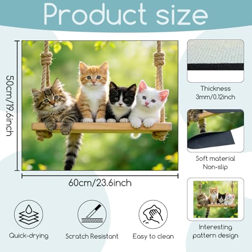 Housse lave-linge anti-rayures chatons mignons pour protéger votre machine - 2