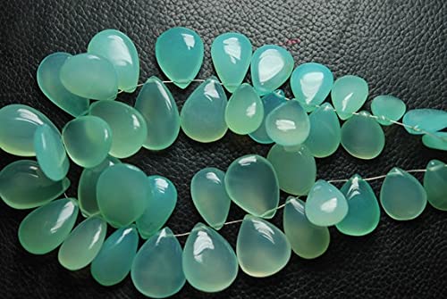 Aqua Calcédoine de haute qualité perles poire lisses 25-16mm pour bijoux haut de gamme