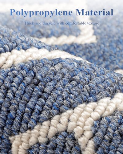 Indoor Door Mats,60x90cm Door Mat Non Slip Backing,Dirt Trapper Mat Absorbent Non-Slip Doormat for Entrance,Inside,Kitchen,Front Back Door,Pets and Garden-Blue - Image 5