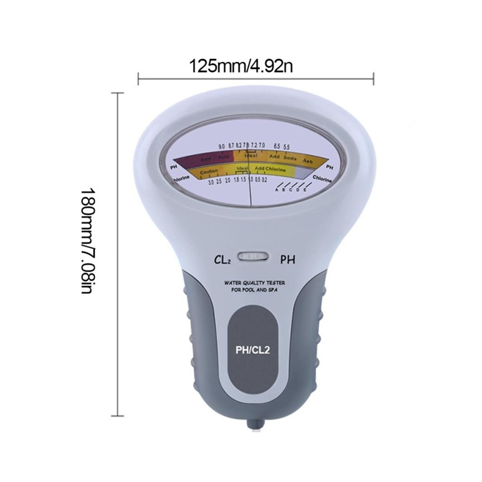 Misuratore di Cloro PH PC102 2 in 1, Tester di Cloro, Tester di PH, Dispositivo di Test della qualità dell'Acqua con Cloro CL2