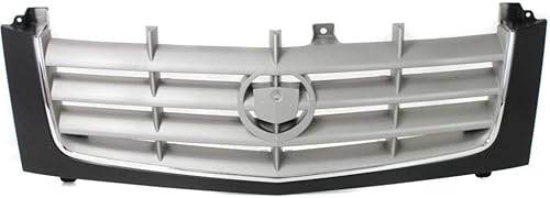 Miniatura 2 de Para Cadillac EscaladeEscalade EXT Grille Assembly 2002 03 04 05 2006  Inserto de barra transversal  Carcasa e inserto pintable  con inserto cromado