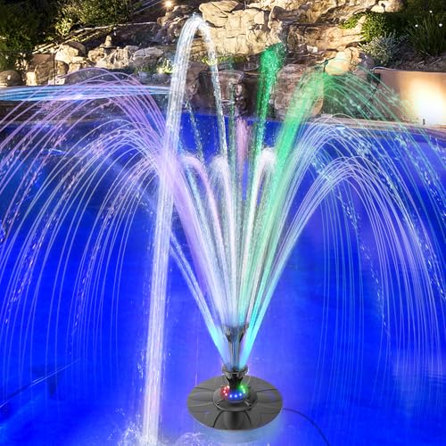 Yzert Pond Fountain with 12 Colorful Lights, 32.8ft Power Cord