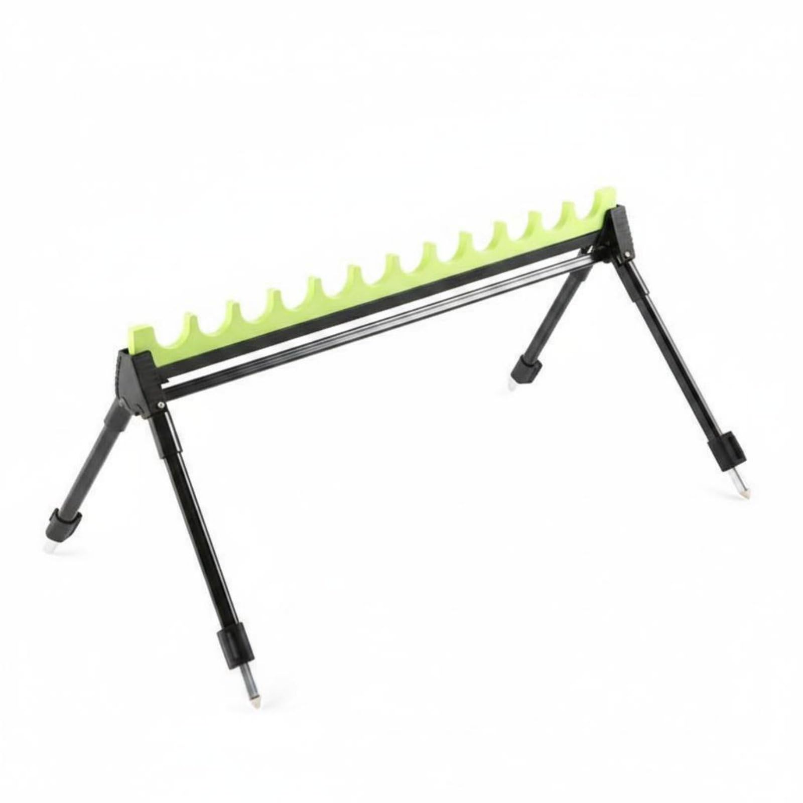 Supporto da Pesca in Lega di Zinco Regolabile Treppiede Portacanne Telescopico Multiforo Cavalletto Portacanne, Supporto Per Canne Da Pesca Pieghevole, 12 Fori, Grande