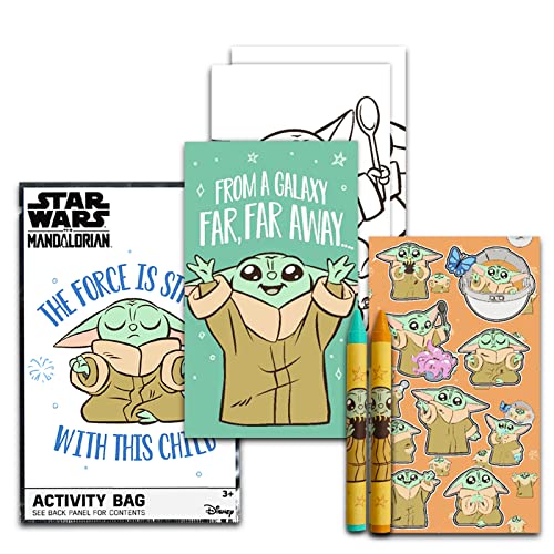 Star Wars Baby Yoda Mini Birthday Party Favors Set - Bundle With 24 Star Wars The Mandalorian Play Packs thumb #1
