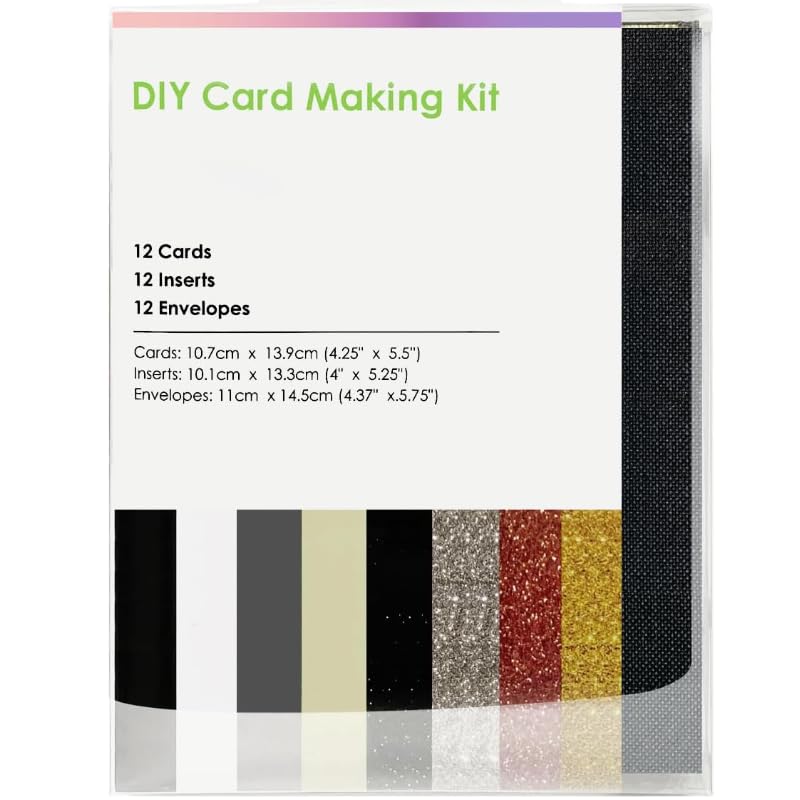 Bocguy Karten Zur Verwendung für Cricut Joy, 12-Pack Karten mit Briefumschläge für DIY Geschenk Grußkarten Einladung