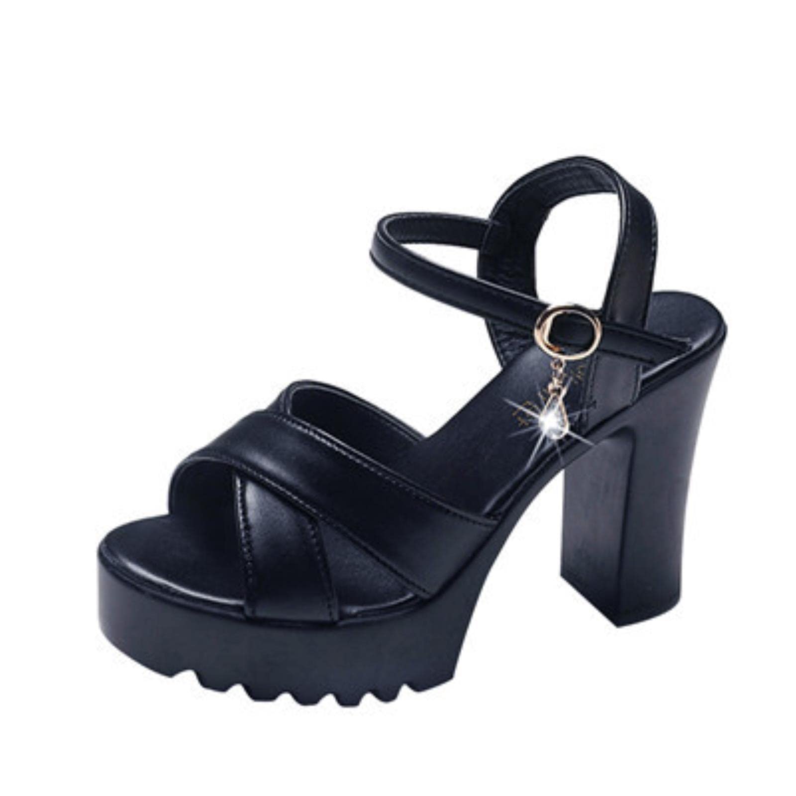 Las mujeres de la manera rebordearon las sandalias de verano de los zapatos del partido