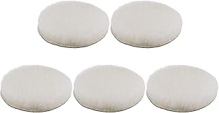 5pcs Wool Buffing Pads, 5 inch Polishing Pad Car Auto Buffing Pads Wool Polishing Buffing Pad Hook and Loop for Car Polishing, Buffing and Cutting